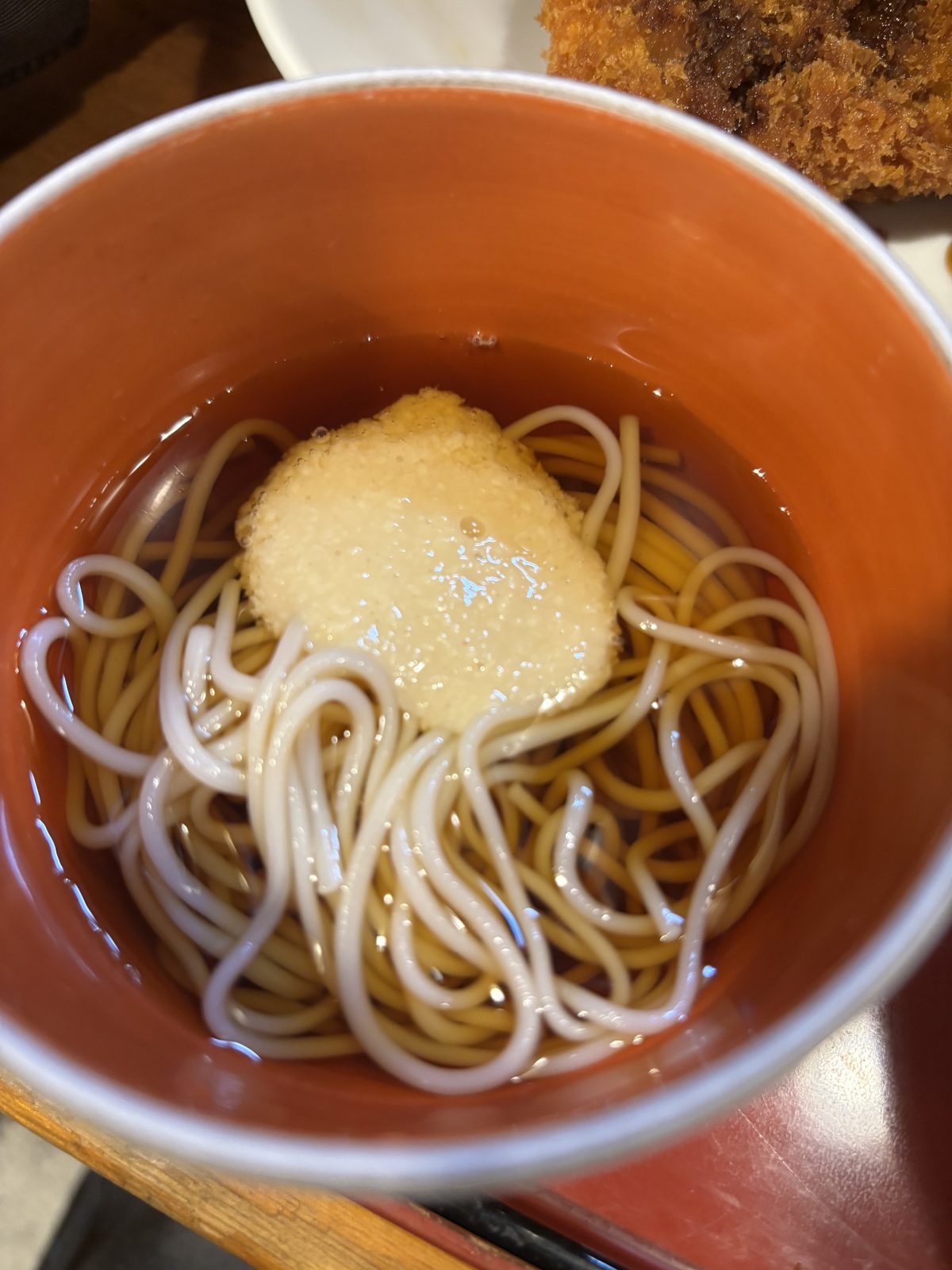 サービスで出されたとろろそうめん